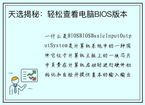天选揭秘：轻松查看电脑BIOS版本